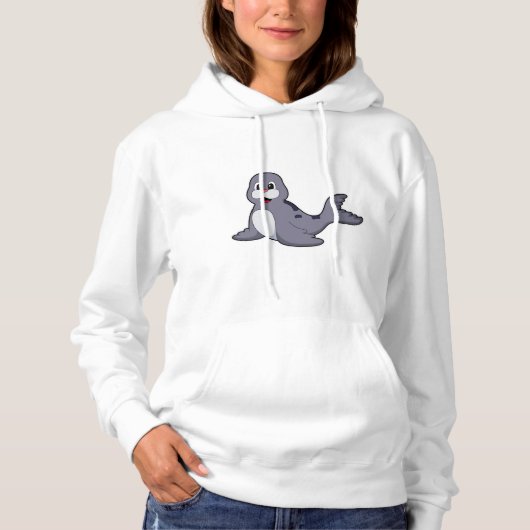 Niedliches Siegel Hoodie (Vorderseite)