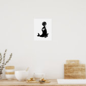 niedliches Siegel mit Kugeldesign Poster (Küche)