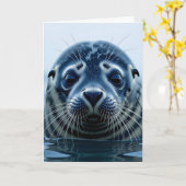 Niedliches Siegel Nah Karte (Gelbe Blume)