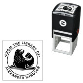 Niedliches Siegel Pay #1 Round Library Book Name Permastempel (Beispiel)