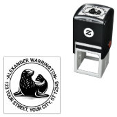 Niedliches Siegel Pup #1 Rücksendeadresse Permastempel (Beispiel)