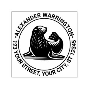 Niedliches Siegel Pup #1 Rücksendeadresse Permastempel