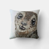 Niedliches Siegel Pup Portrait Acrylic Kissen (Rückseite)