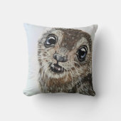 Niedliches Siegel Pup Portrait Acrylic Kissen (Vorderseite)