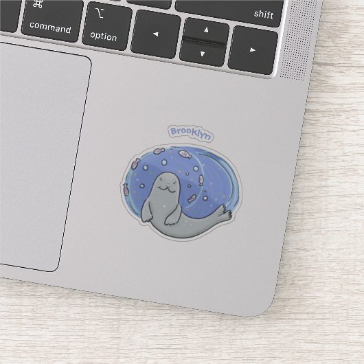 Niedliches Siegel und Cartoon Aufkleber (Ausschnitt)