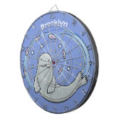 Niedliches Siegel und Cartoon Dartscheibe (Vorderseite rechts)