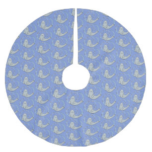 Niedliches Siegel und Cartoon Polyester Weihnachtsbaumdecke
