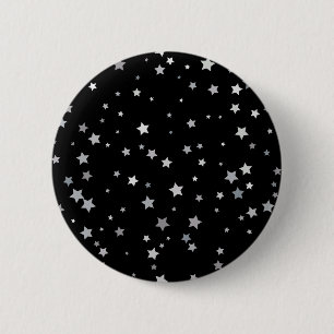 Niedliches Silber-Sternmuster Jegliche Hintergru Button