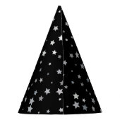 Niedliches Silber-Sternmuster | Jegliche Hintergru Partyhütchen (Rückseite)