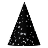 Niedliches Silber-Sternmuster | Jegliche Hintergru Partyhütchen (Links)