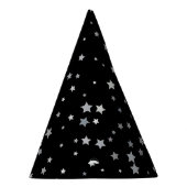 Niedliches Silber-Sternmuster | Jegliche Hintergru Partyhütchen (Rechts)