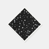 Niedliches Silber-Sternmuster | Jegliche Hintergru Serviette (Ecke)