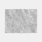 Niedliches Silbergeflecht Leopard-Skin Druckmuster Fleecedecke (Vorderseite (Horizontal))