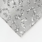 Niedliches Silbergeflecht Leopard-Skin Druckmuster Fleecedecke (Ecke)