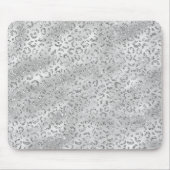 Niedliches Silbergeflecht Leopard-Skin Druckmuster Mousepad (Vorne)