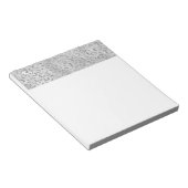 Niedliches Silbergeflecht Leopard-Skin Druckmuster Notizblock (angewinkelt)