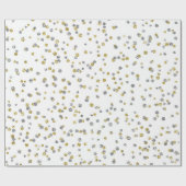 niedliches Silbergoldmuster Neue Jahre Geschenkpapier (Flach)