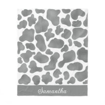 Niedliches silbergraues weißes Kuhmuster Tiermuste