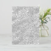 Niedliches Silberschmiedekunstmuster Einladung (Stehend Vorderseite)