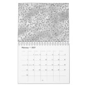 Niedliches Silberschmiedekunstmuster Kalender (Feb 2027)