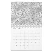 Niedliches Silberschmiedekunstmuster Kalender (Mär 2027)