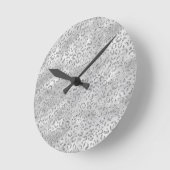 Niedliches Silberschmiedekunstmuster Runde Wanduhr (Winkel)