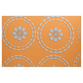 Niedliches Silver Blume Muster Stoff (Fat Quarter (45,7 x 55,9 cm))