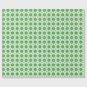 Niedliches Simple St Patrick's Lucky Clover Green  Geschenkpapier (Flach)