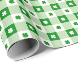 Niedliches Simple St Patrick's Lucky Clover Green  Geschenkpapier