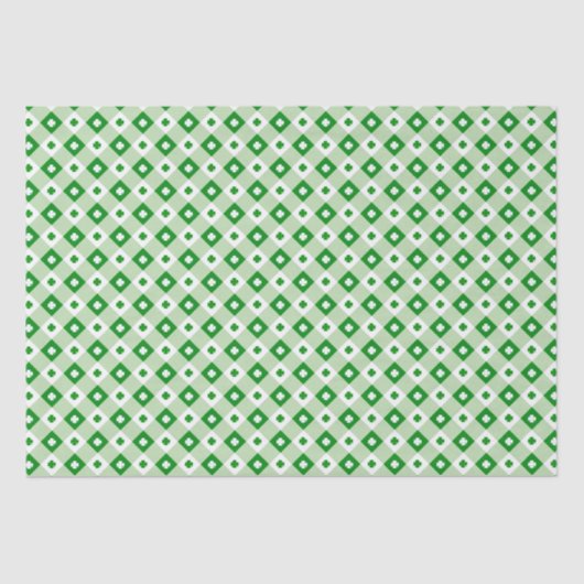 Niedliches Simple St Patrick's Lucky Clover Green  Seidenpapier (Vorderseite)