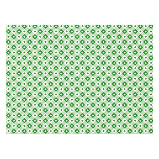 Niedliches Simple St Patrick's Lucky Clover Green Tischdecke (Vorderseite (Horizontal))