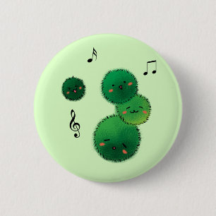 Niedliches Singen Marimo Moss Stack Button