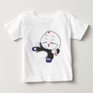 Niedliches Siopao KungFu Kriegskunst-Cartoon-Shirt Baby T-shirt