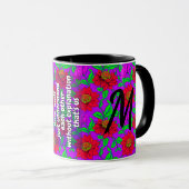 Niedliches Sisterangebot und florale Monogramm | S Tasse (VorderseiteRechts)