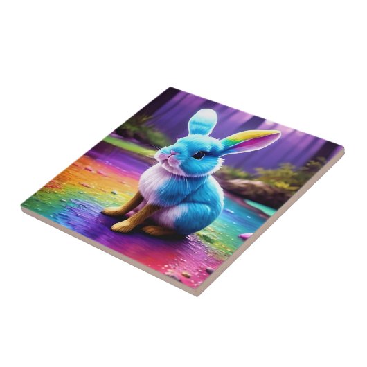 Niedliches Sitzen Blaues Sonnenportrait Fliese (Seite)