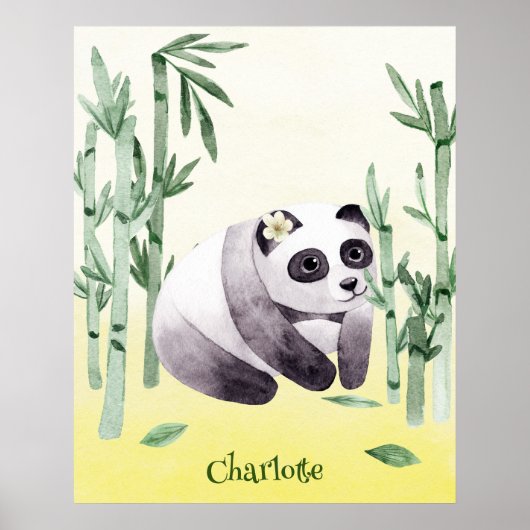 Niedliches Sitzen Panda Poster (Vorne)