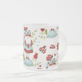 Niedliches skandinavisches Gnome- und Naturmuster Mattglastasse (VorderseiteRechts)