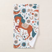 Niedliches skandinavisches Pferd Badhandtuch Set (Handtuch)