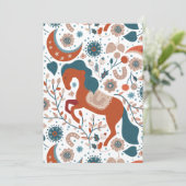 Niedliches skandinavisches Pferd Feiertagskarte (Stehend Vorderseite)