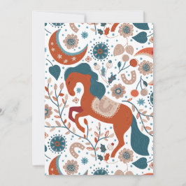 Niedliches skandinavisches Pferd Feiertagskarte