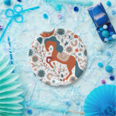 Niedliches skandinavisches Pferd Pappteller (Party)