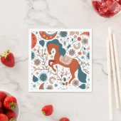 Niedliches skandinavisches Pferd Serviette (Beispiel)