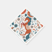 Niedliches skandinavisches Pferd Serviette (Ecke)