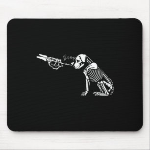 Niedliches Skelett Hand Boop Hund Sonniges Hallowe Mousepad