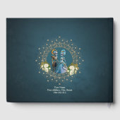 Niedliches Skelett Hochzeitskuppelgotik Gästebuch (Rückseite)