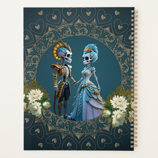 Niedliches Skelett Hochzeitskuppelgotik Planer (Rückseite)