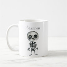 Niedliches Skelett Personalisierte Halloween-Tasse