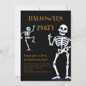 Niedliches Skellington Halloween-Party Einladung (Vorderseite)