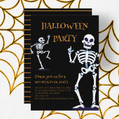 Niedliches Skellington Halloween-Party Einladung