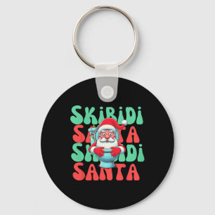 Niedliches Skibidi Toilet Santa Xmas Schlüsselanhänger